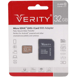 رم میکرو 32 گیگ وریتی Verity 633X U1 C10 95MBs + خشاب